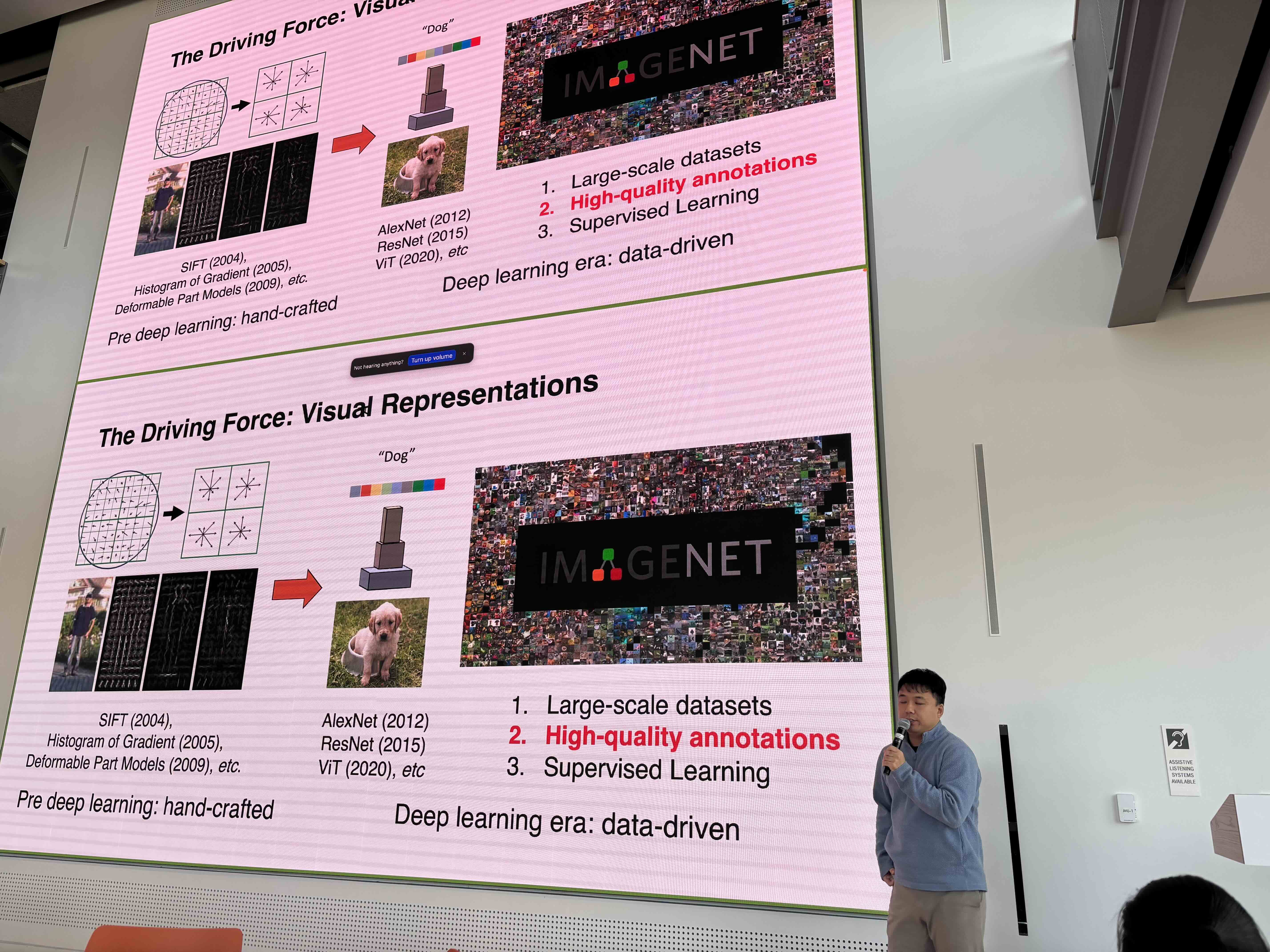Zezhou Cheng presenting at the School of Data Science.